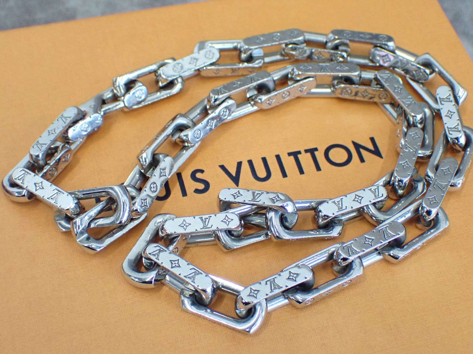 louis vuitton コリエ・チェーン モノグラム ネックレス