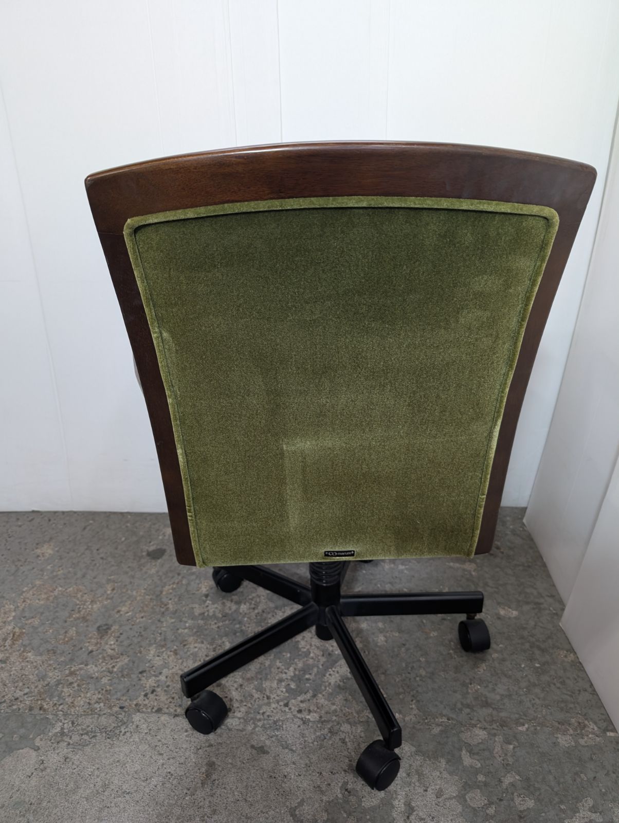 マルニ】アームデスクチェア 書斎椅子 地中海 モケットグリーン マルニ