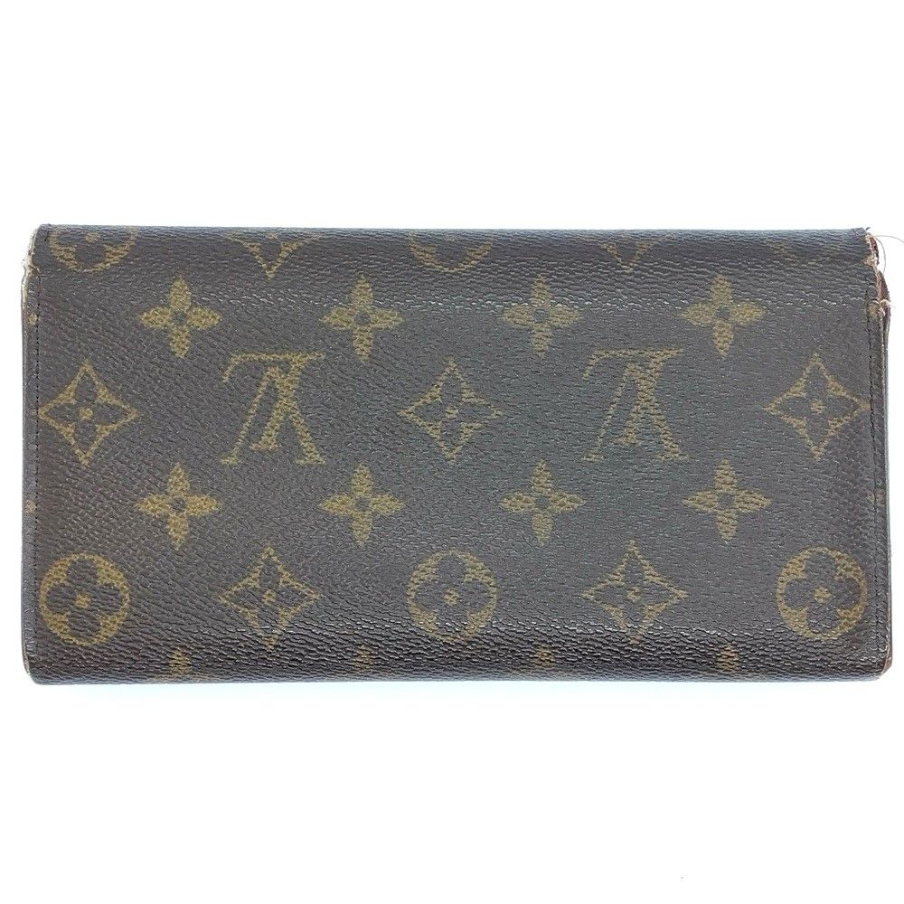 ルイヴィトン LOUIS VUITTON ポルトフォイユ サラ 長財布 モノグラム キャンバス M61734 ブラウン ゴールド金具 MI0095【中古】