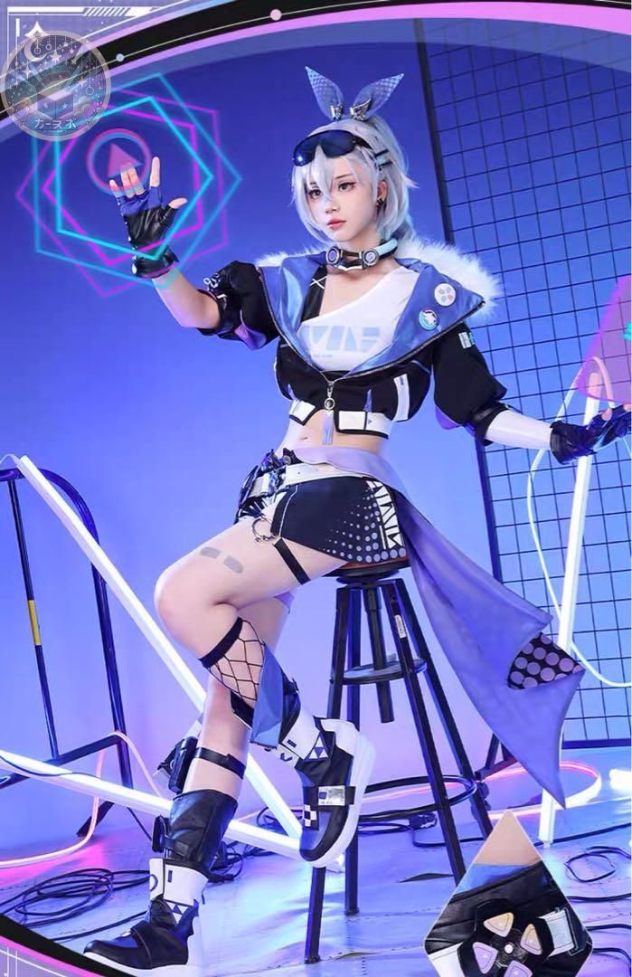 三分妄想 崩壊スターレイル 崩スタ 銀狼 コスプレ 衣装 ウィッグ靴武器追加可 コスチューム ハロウィン仮装 イベント衣装 コスプレセット 高品質コスプレ 再現度高め