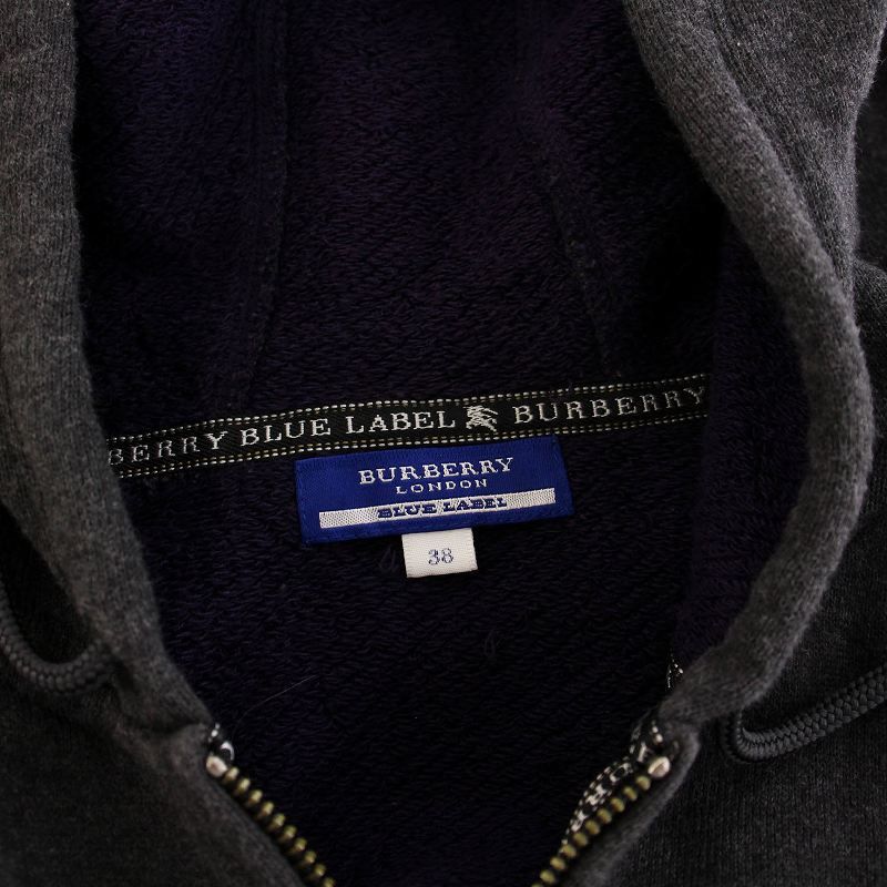 バーバリーブルーレーベル BURBERRY BLUE LABEL ジップアップ パーカー