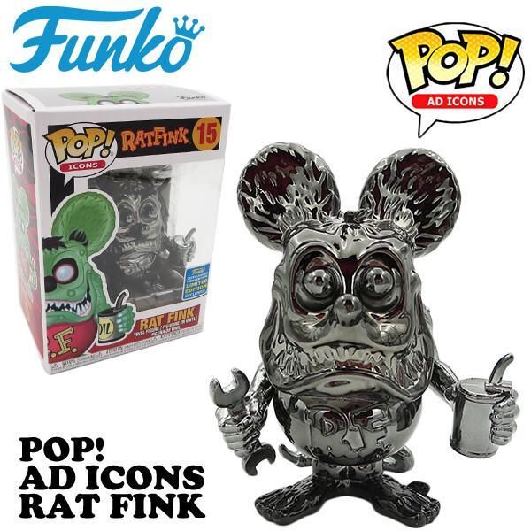 ラットフィンク フィギュア FUNKO POP!】 ブラック クローム ソフビ 