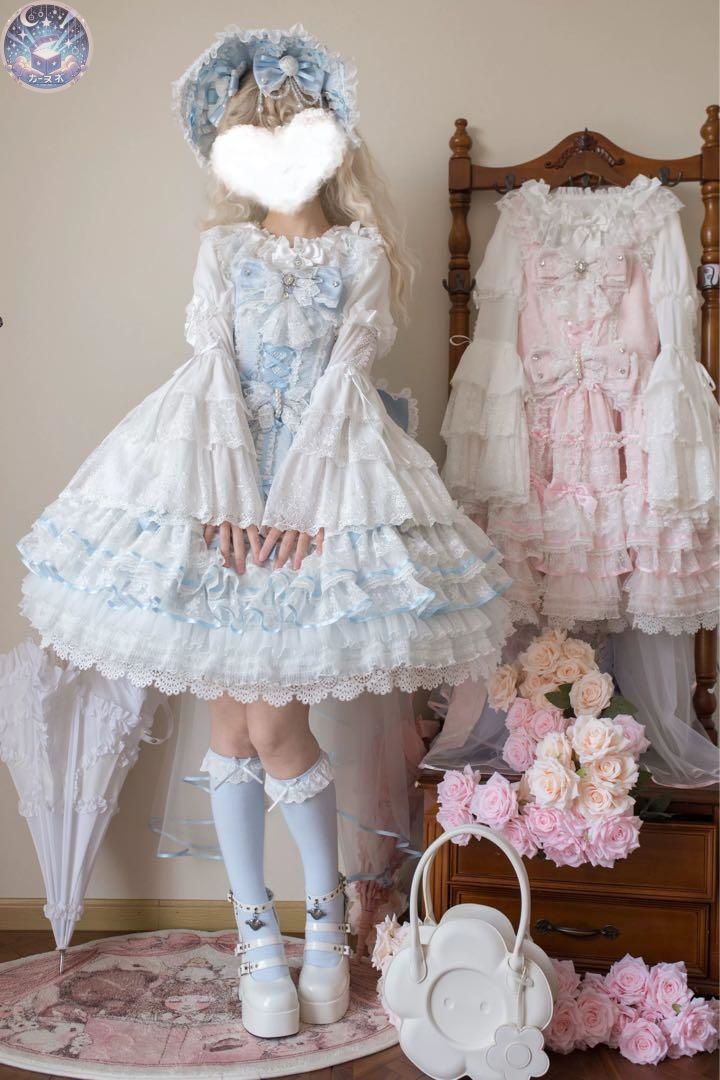 ロリィタドレス5点フルセット サックスブルー