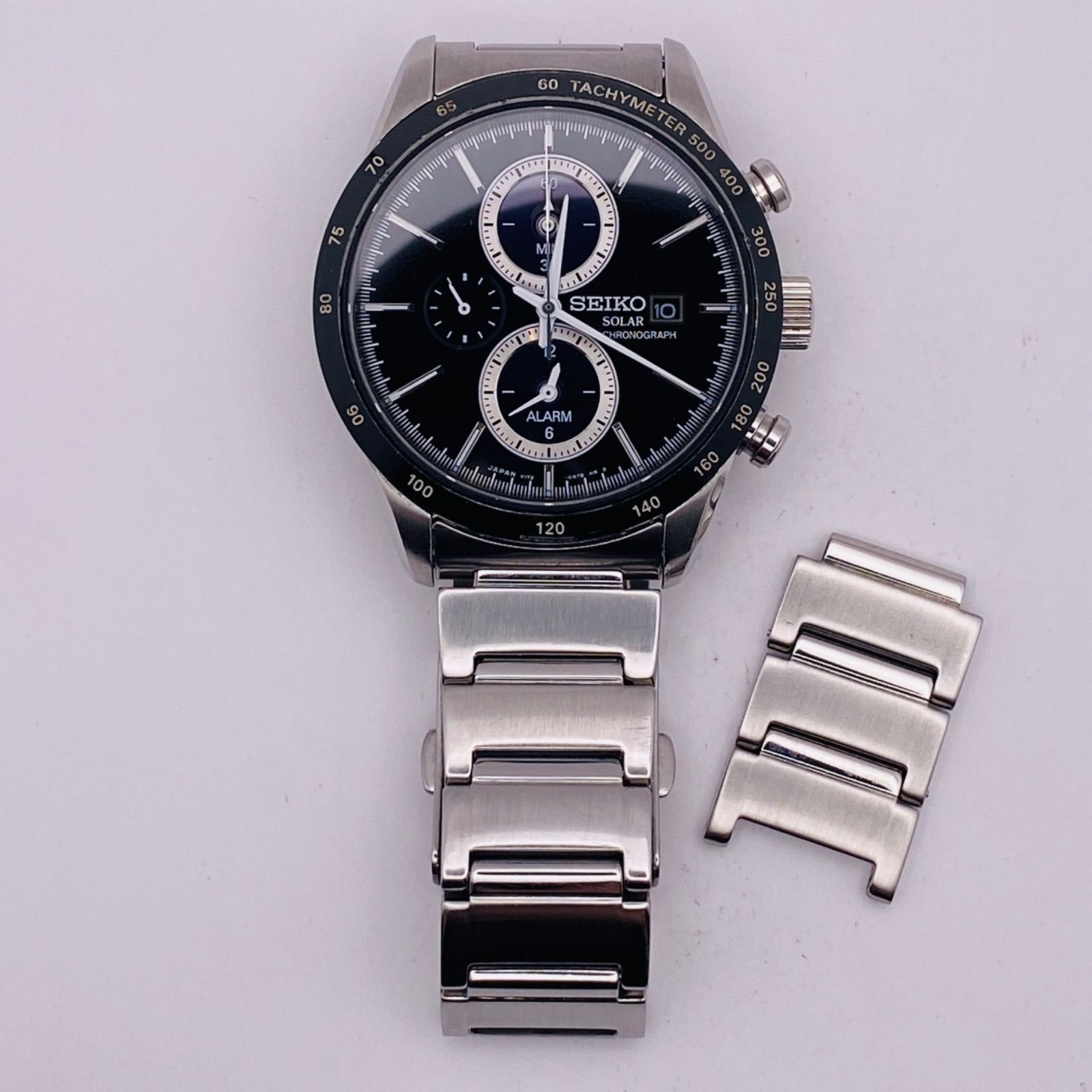 T168）良品 稼動品 SEIKO セイコー SOLAR Chronograph ソーラー クロノ 