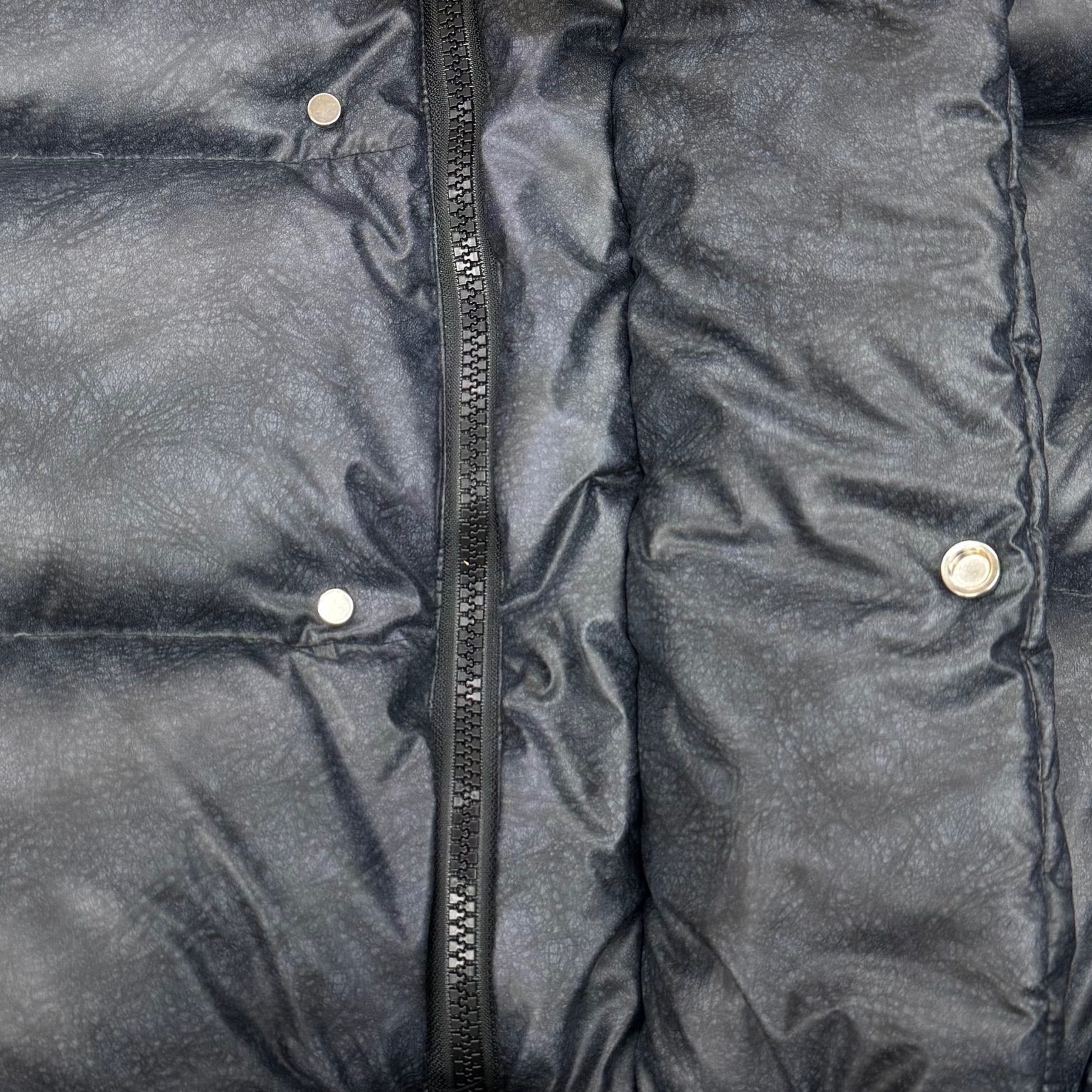 参考上代60500円 BREATH TRANSFER LEATHER DOWN / BLK トランスファー 