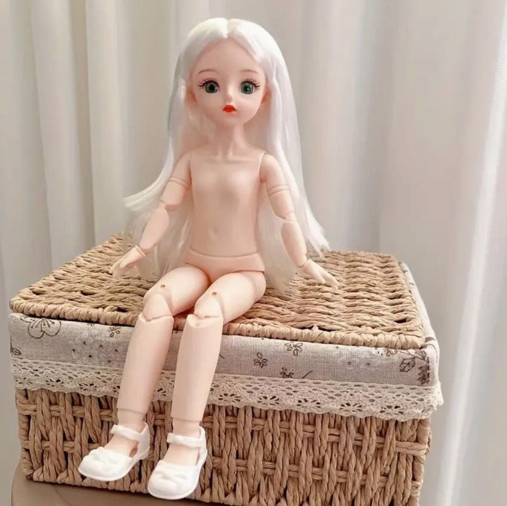 着せ替え人形 30cm バービー人形 1/6スケール 女の子 ボディ 全身 汎用 白い髪 ストレート きれいな髪 人形 ドール 素体 おもちゃ  関節可動式 フィギュア t157 - メルカリ