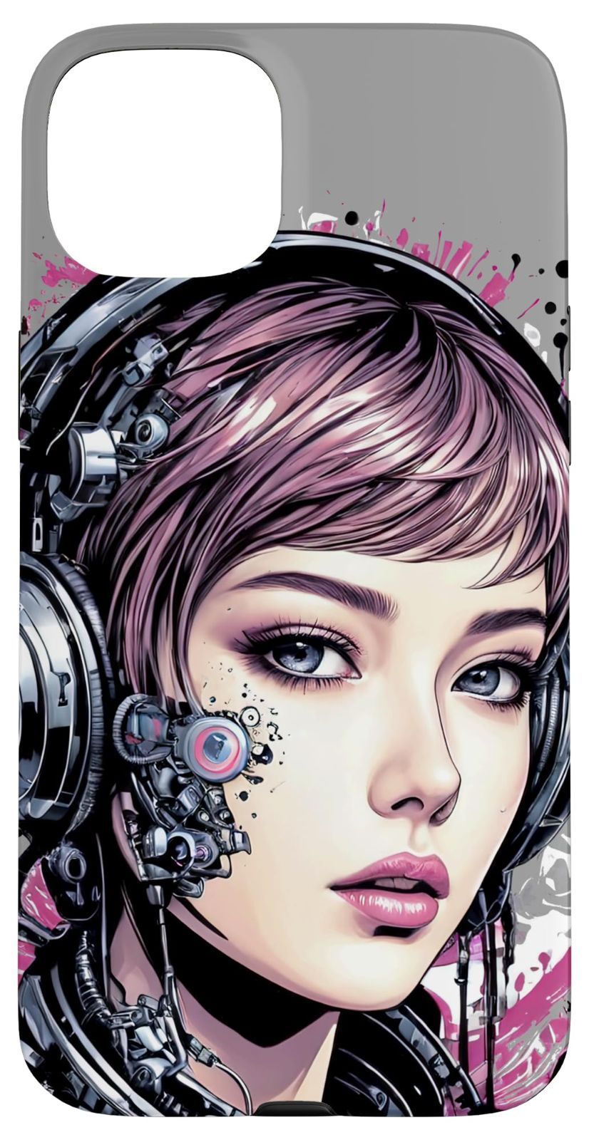 【在庫セール】iPhone 15 Plus 女性 愛 人工知能 サイバーパンク アンドロイド ロボット スマホケース