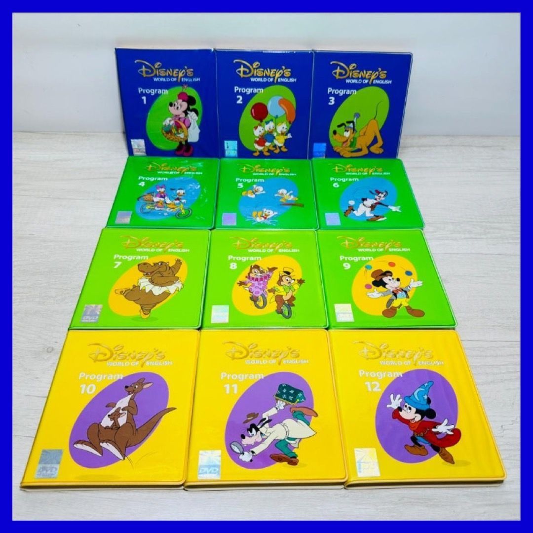 デズニー WORLD OF ENGLISH Basic ABCs+ DVD Basic ABC's DVD 12本セット ディズニー英語システム DWE World of