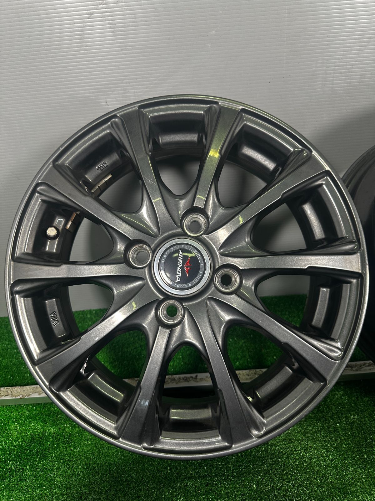 ★メーカー不明 14×4.5J 4穴 PCD100 アルミホイール 4本セット★ 送料無料 N-BOX タント ウェイク ミラ アルト ハスラー ムーブ