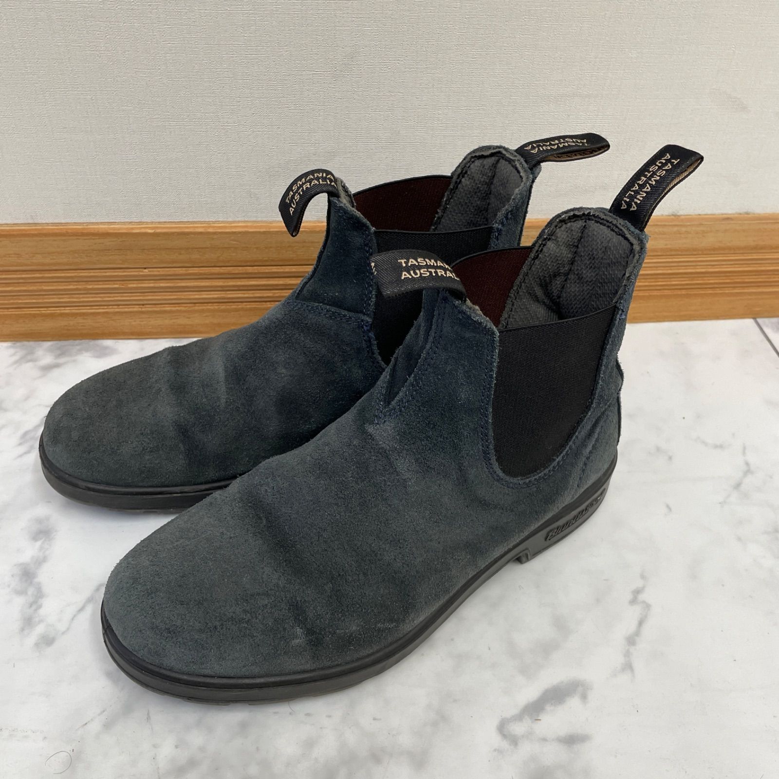 □ブランドストーン Blundstone サイドゴアブーツ スエード ネイビー8