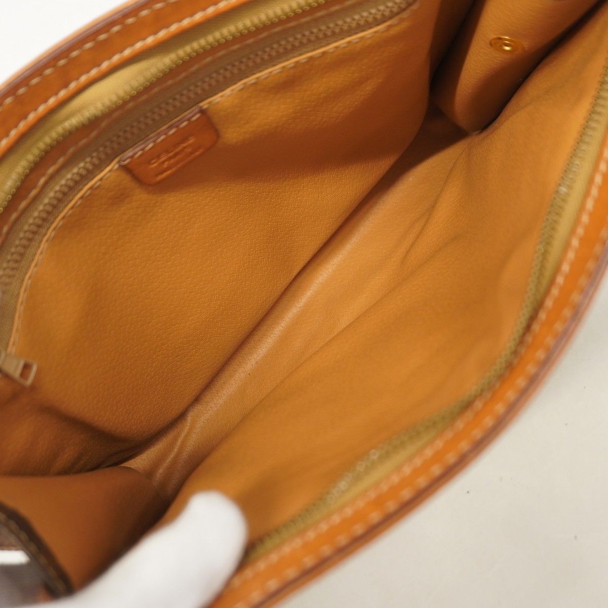 【全品送料無料】 5mc2868 セリーヌ クラッチバッグ マカダム PVC ブラウン ゴールド金具 メンズ