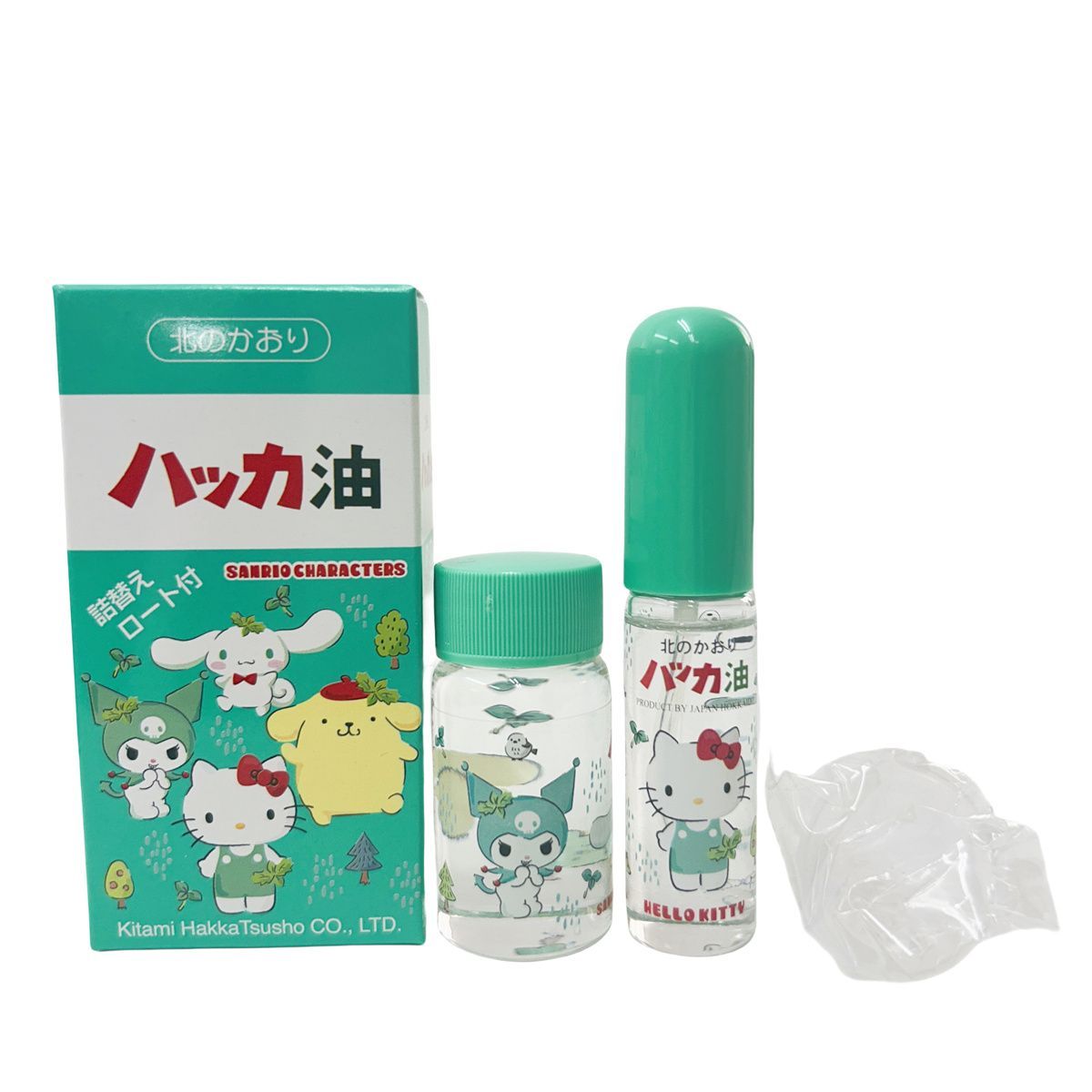  ハッカ油 サンリオキャラクターズ スプレー11.5 ml 詰め替え瓶20 ろうと付き 11.5 瓶20 虫除け用品 衛生用品 ヘルスケア