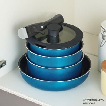 ジャンヌ エコール 着脱ハンドル鍋4点セット JE-123R