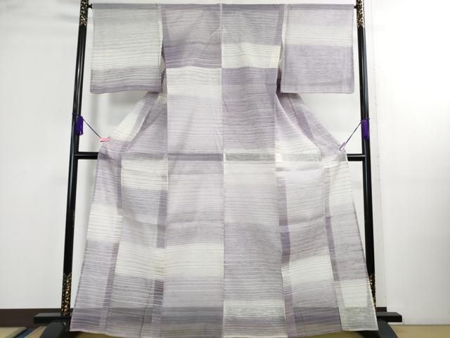 平和屋着物 上 夏物 紬 横段文 DZAA9900kh5