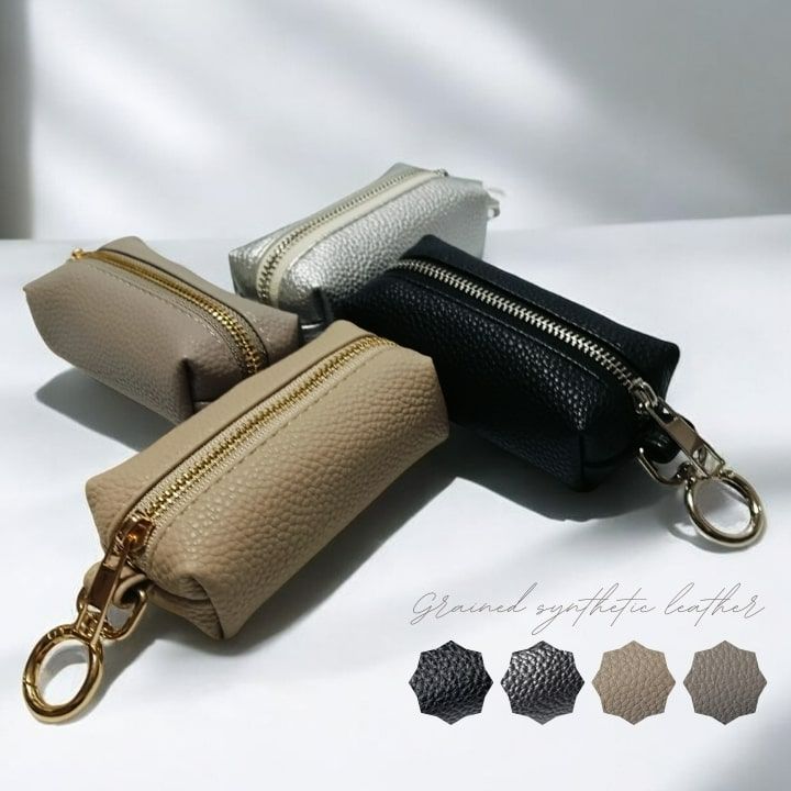 ミニポーチ 小物入れ キーチェーン付き ファスナーポーチ バッグ