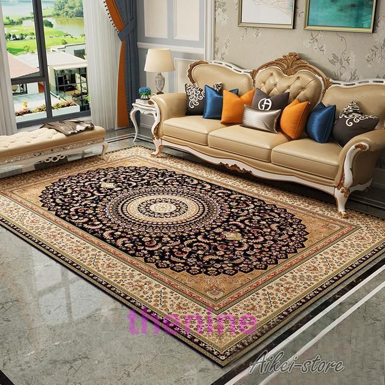 ペルシャ ギャッベ マット ラグ 63×90cm ウール ラグ グリーン