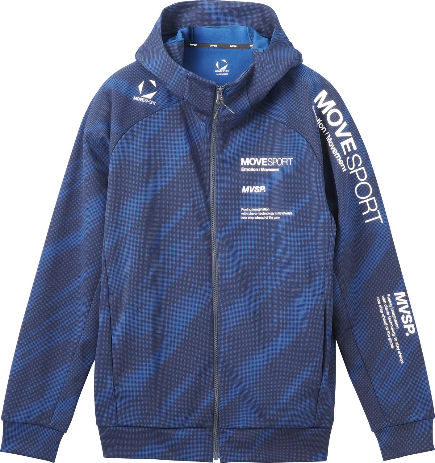 ムーブスポーツ MOVESPORT SUNSCREEN 総柄グラフィック ジャージフーディー ST5SJG10M BK00 ブラック