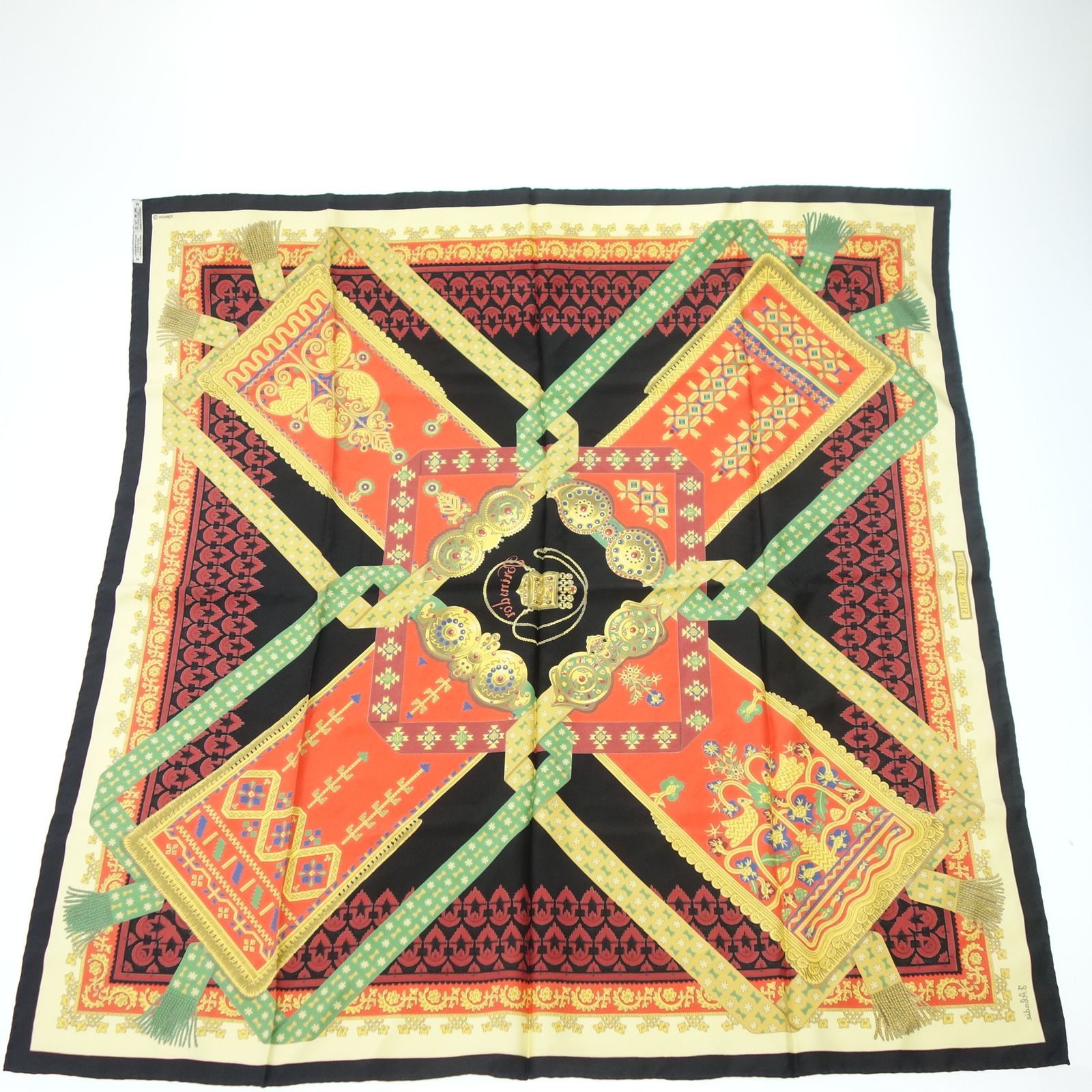 エルメス スカーフ カレ90 Brins d'Or 金の若枝【AFI9】 - メルカリ