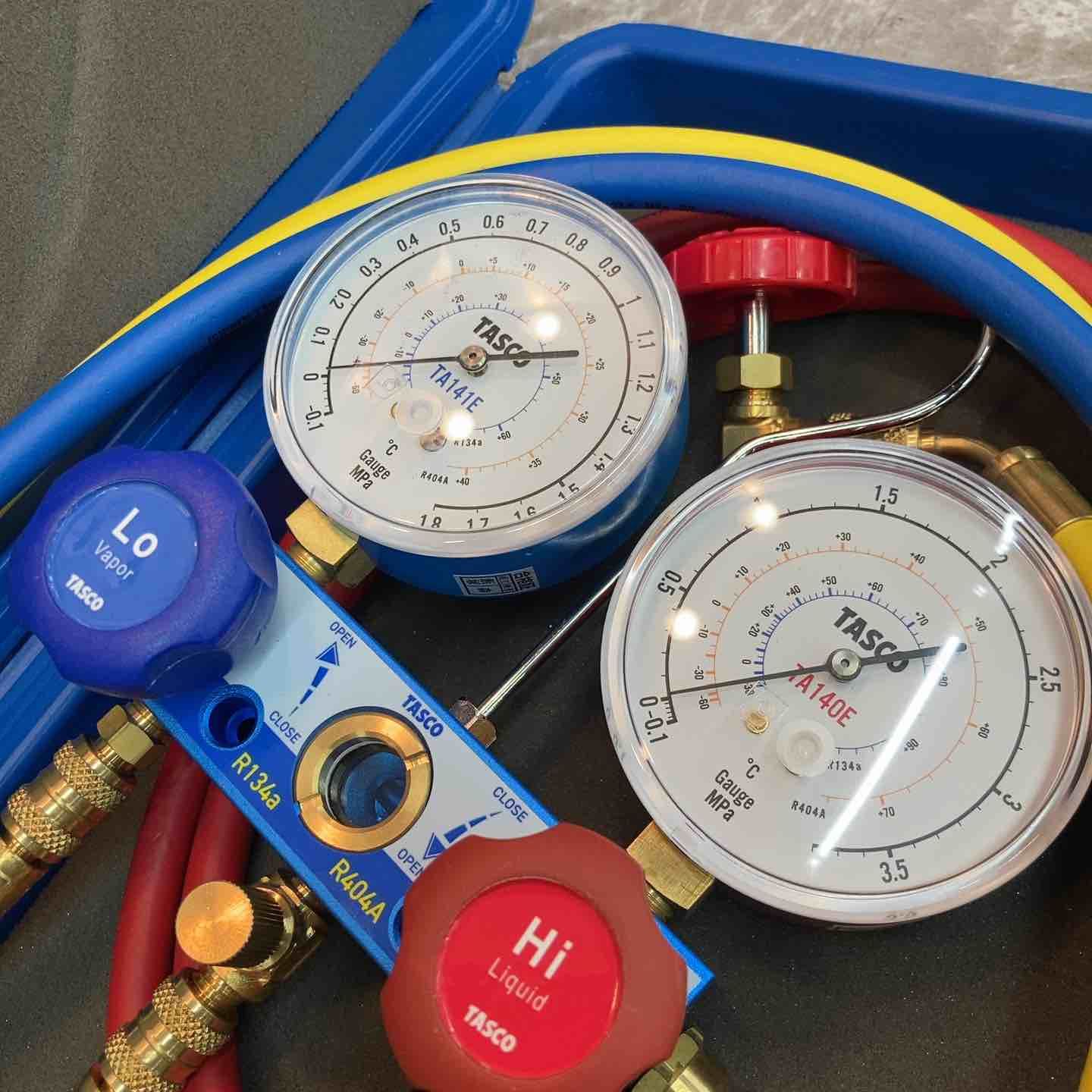 TASCO タスコ イチネン カーエアコン用 ゲージマニホールドキット TA126-2 TA141E|TA140E 八潮店