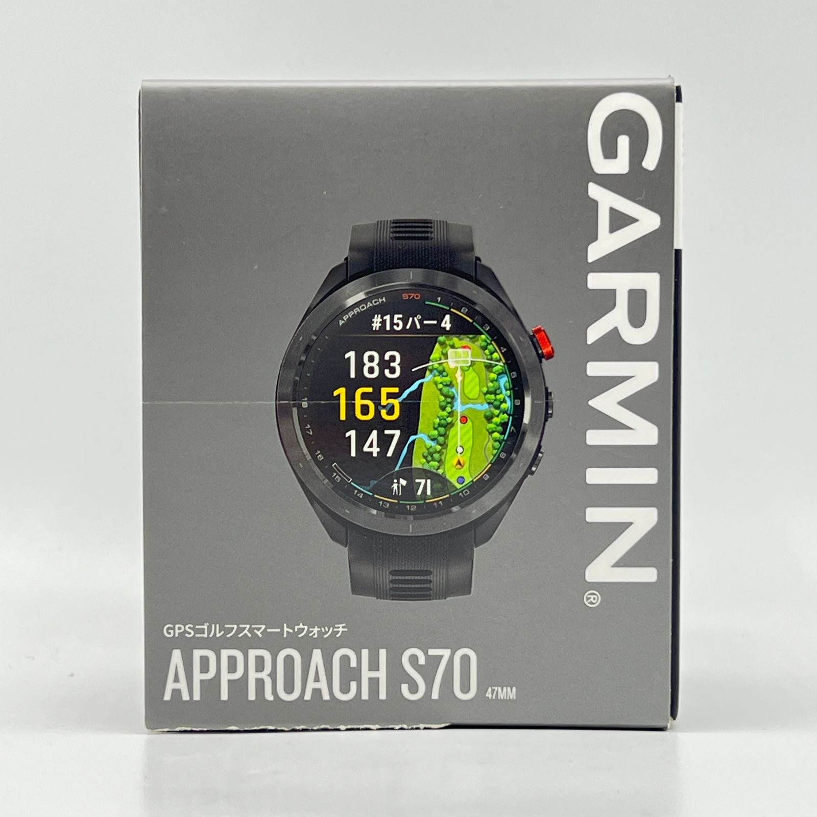 美品】GARMIN Approach S70 47mm Black 010-02746-22 スマートウォッチ