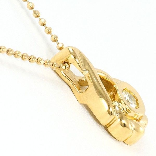 K10YG ネックレス necklace ダイヤ 0.11 総重量約3.1g 約50cm