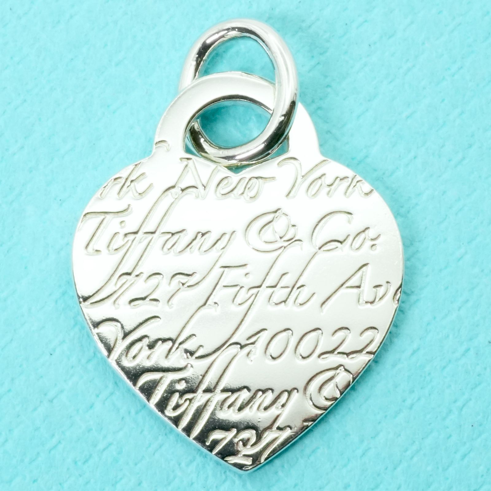 Tiffany ティファニー ノーツハート ペンダントトップ キーホルダー 極美品 ティファニー ノーツ ハート ペンダントトップ/25-467S