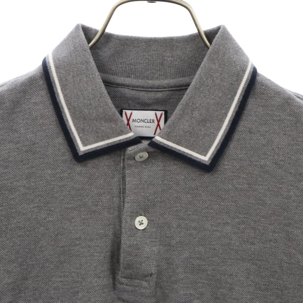 MONCLER (モンクレール) MAGLIA POLO コットン 半袖ポロシャツ グレー