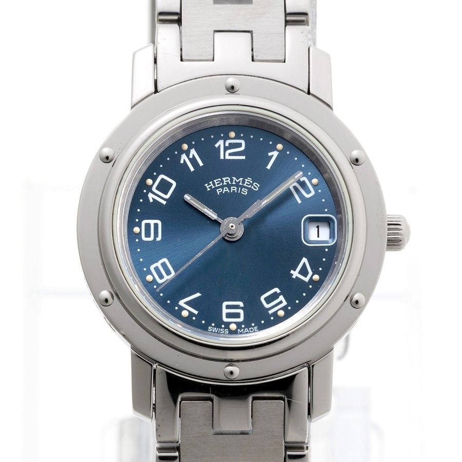 エルメス / HERMES クリッパー CL4.210 ブルー クオーツ 【中古