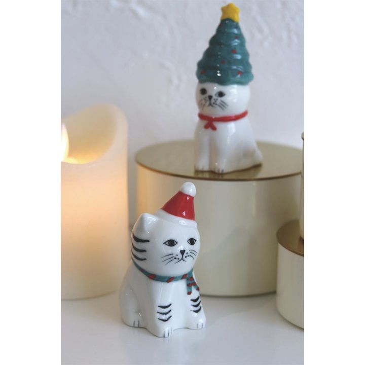 ☆彡在庫限り☆彡【Zappy / ザッピー】ねこのクリスマスオブジェ 2個