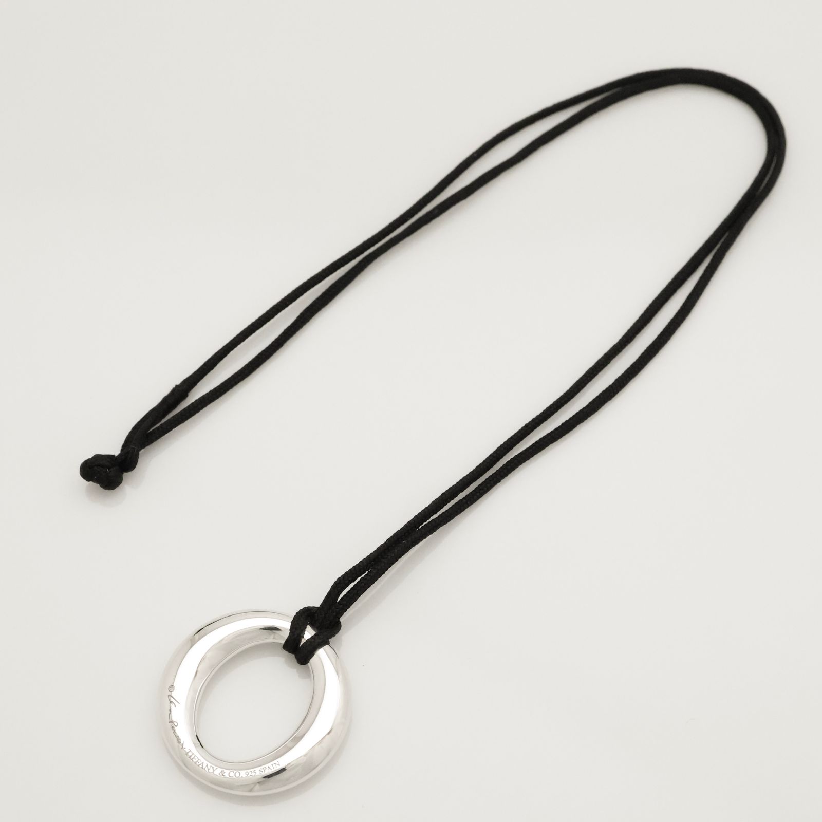 美品】ティファニー セビアナ シルクコードネックレス ラージサイズ 925