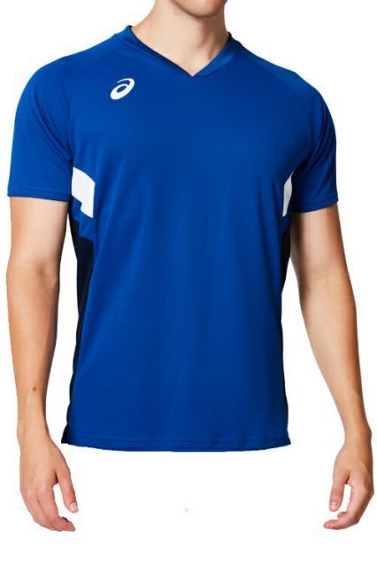 asics アシックス 9 GAME SHIRTS HS AブルーxPC L 2053A048 400 | スポーツ用品 スポーツ グッズ ツール アクセサリー 雑貨 小物 使いやすい バレーボール 衣類 レディース メンズ L 定番 トップス 素材 青 