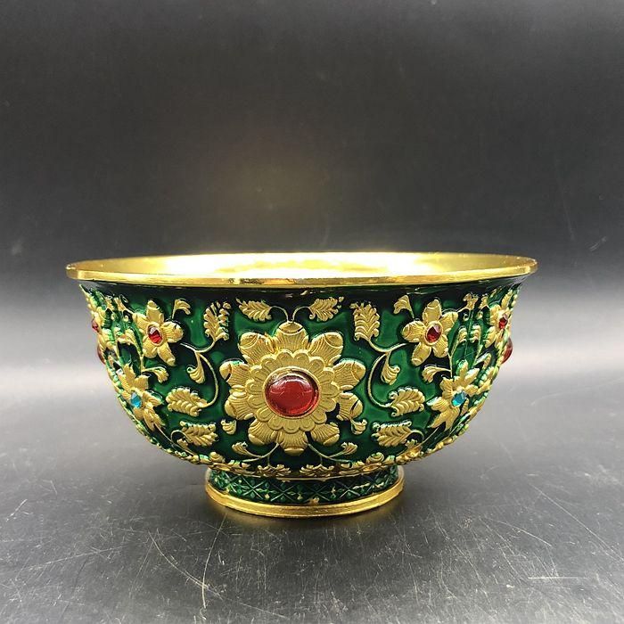 大清乾隆花開富貴碗 装飾品 現代工芸品 美術品 置物 大清乾隆 花開富貴景泰藍花開富貴碗 装飾品 現代工芸品 美術品