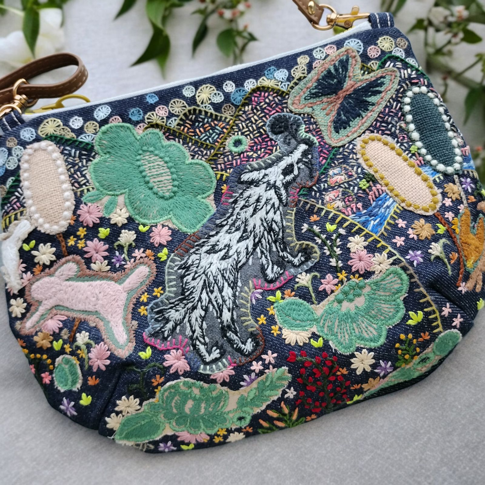 ミナペルホネン❤︎シレーヌバッグ　smile flowerハンドメイド 専用です ミナペルホネン最新smile flower両面でトートバッグ