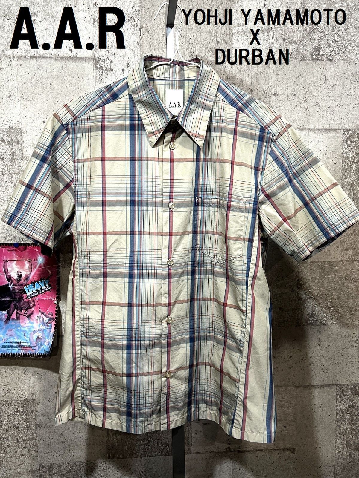 美品 A.A.R ヨウジヤマモト X ダーバン 半袖シャツ M Yohji Yamamoto D 