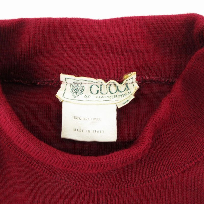 グッチ GUCCI ヴィンテージ ワンピース ウール ハイネック ロング 長袖  