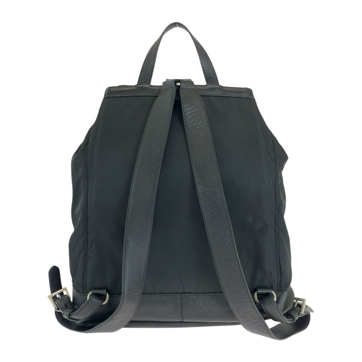 美品 PRADA プラダ テスート ブラック 黒 シルバー金具 ナイロン