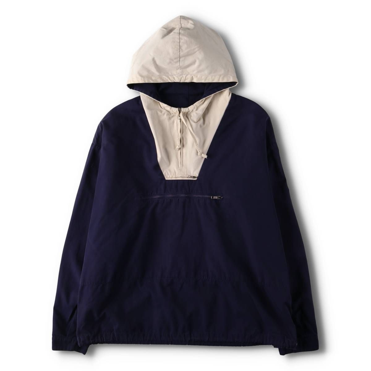 JCREWジェイクルーナイロンジャケットアノラック90sネイビー短丈メンズL希少 旧タグ90s】JCREW ジェイクルー コットンアノラックパーカー