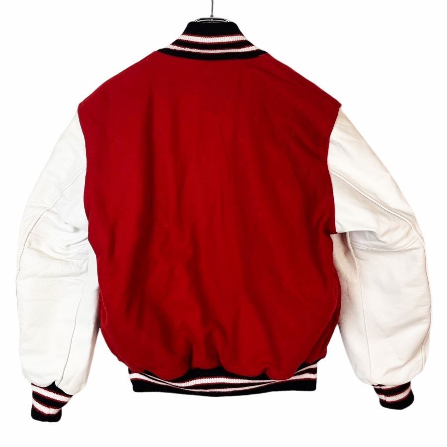 USA製JBS apparel本革リアルレザー切り替えウールスタジャンスタジアム