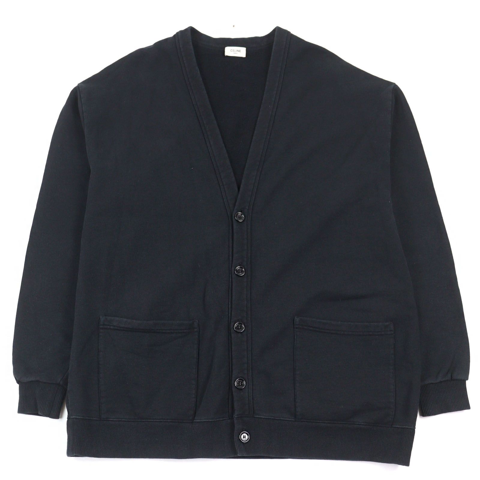 CELINE (セリーヌ)オーバーサイズカーディガン スウェット生地 Lサイズ ドンドン見直し】良品○CELINE セリーヌ 22SS 2Y672670Q