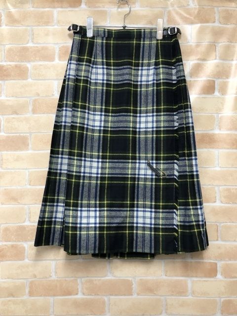 O NEIL of DUBLIN オニールオブダブリン キルトラップスカート グリーン×ブルー 42 111439122