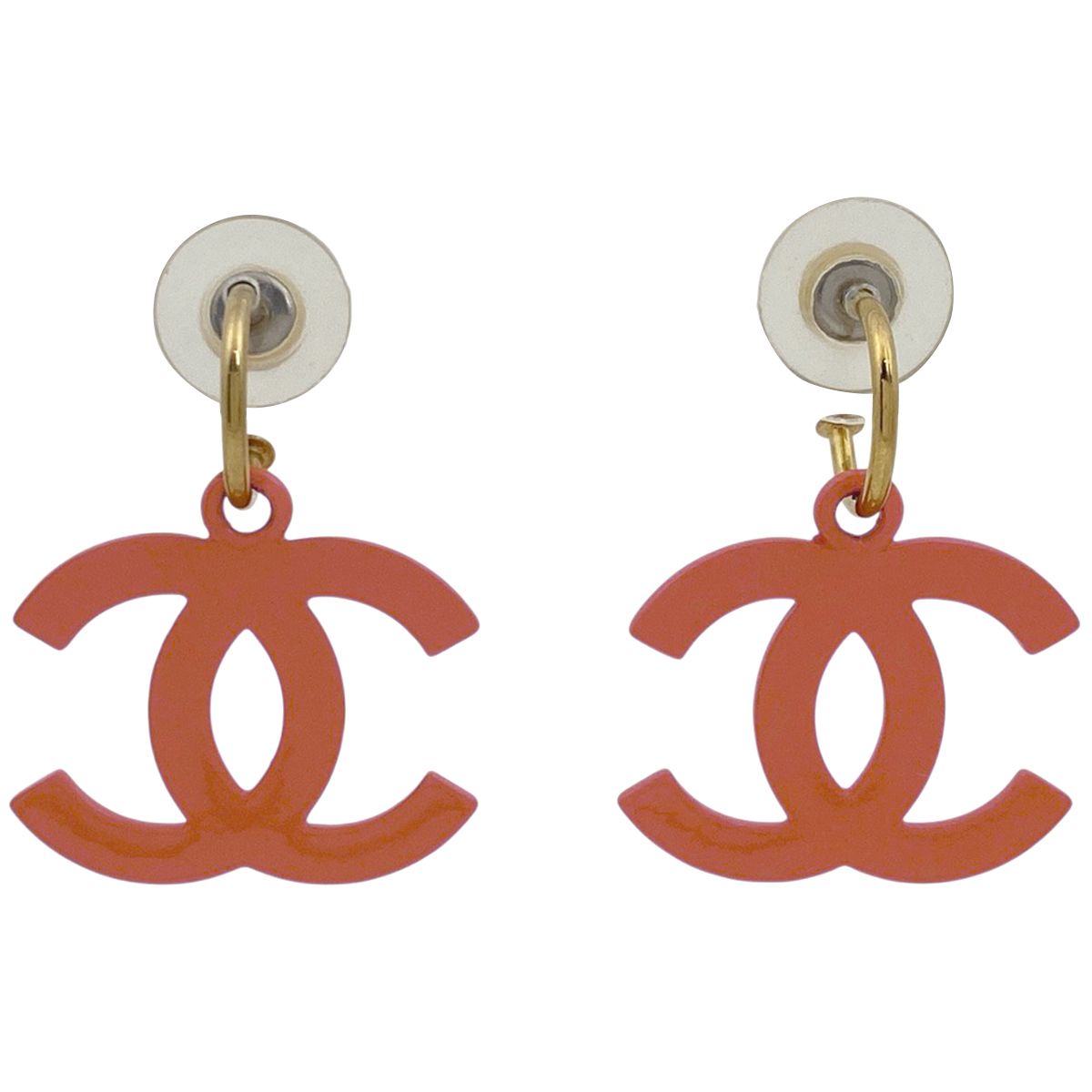 シャネル CHANEL ココマーク ピアス スイング ピアス GP オレンジ レディース