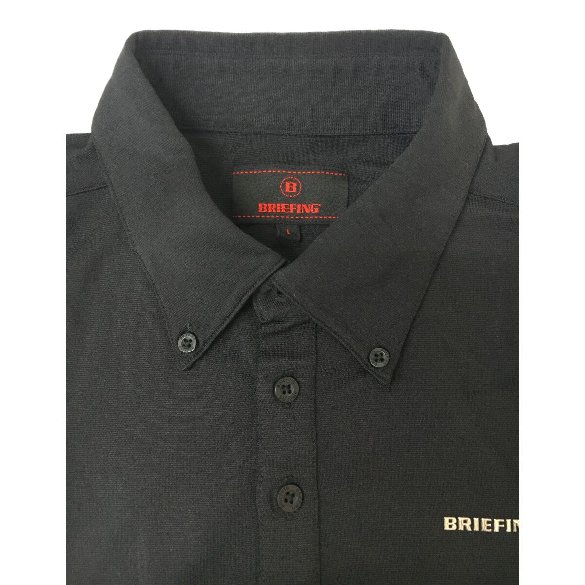 BRIEFING - coco 中古 ブリーフィング BRIEFING メンズ 半袖ポロシャツ L 黒 ブラック ブリヂストン ボタンダウン BRIEFING - coco 中古 ブリーフィング BRIEFING メンズ 半袖
