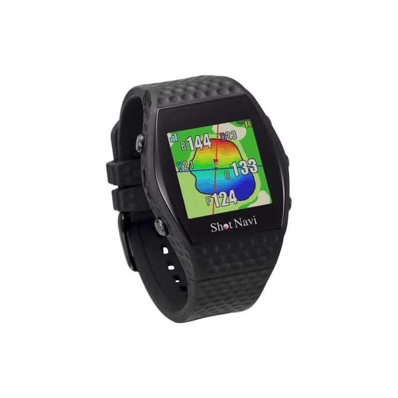 ShotNavi INFINITY ショットナビ BK 最新GPSチップ M10 グリーン形状 超軽量48g 日本製 GPSゴルフナビ ゴルフ距離計 ゴルフウォッチ 競技利用OK 1