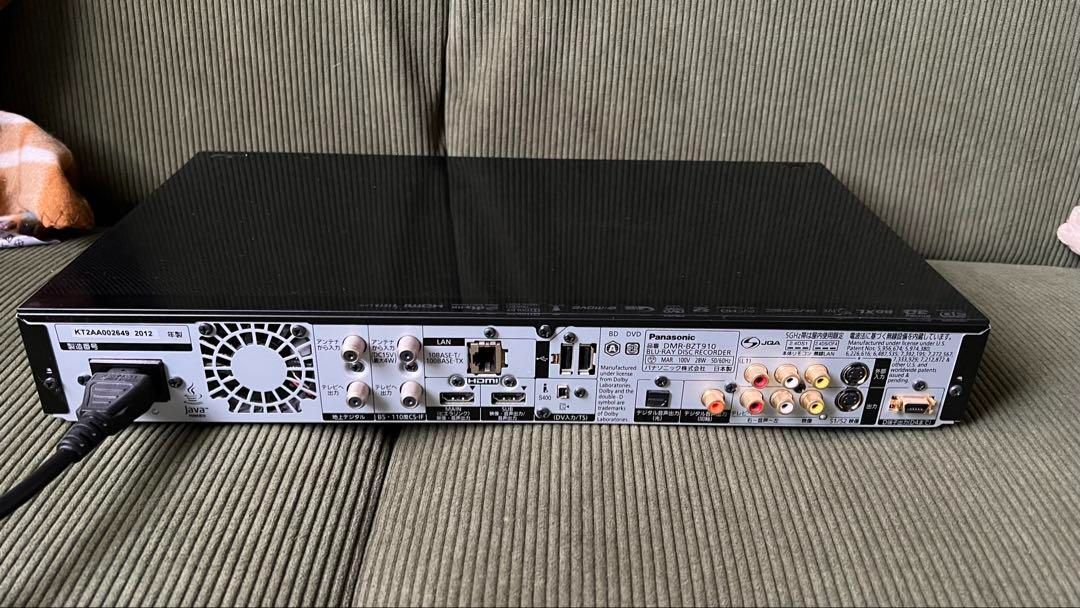 美品 Panasonic DIGA DMR-BZT910-K 概要 HDD搭載ハイビジョンブルーレイディスクレコーダー DMR