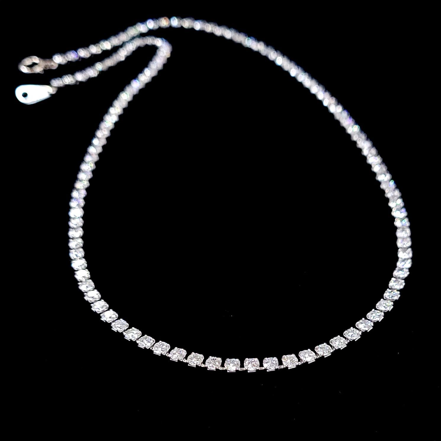 最高級10ct ダイヤモンド Pt850 プラチナ テニスネックレス 鑑別書付