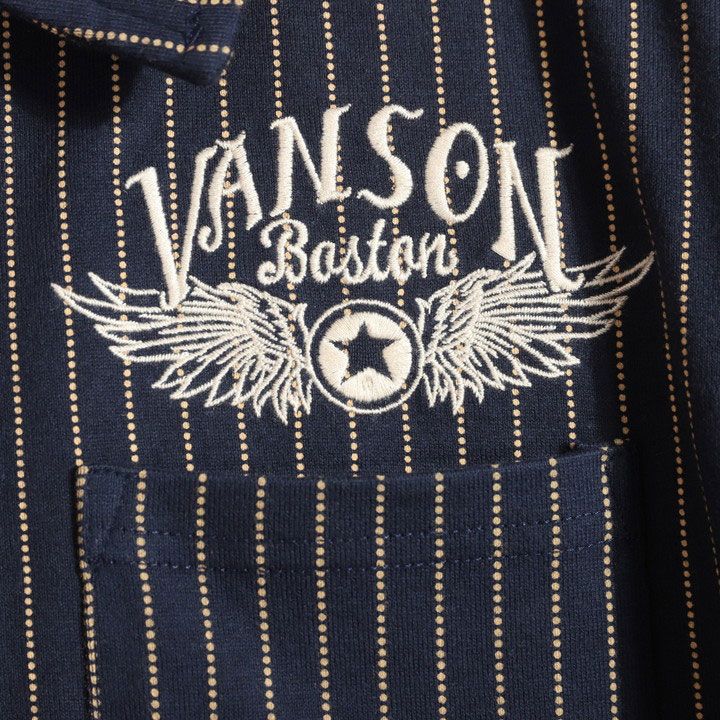 VANSON バンソン ウィングスター 半袖ポロシャツ NVPS-2301 VANSON バンソン ウィングスター 半袖ポロシャツ NVPS-2301