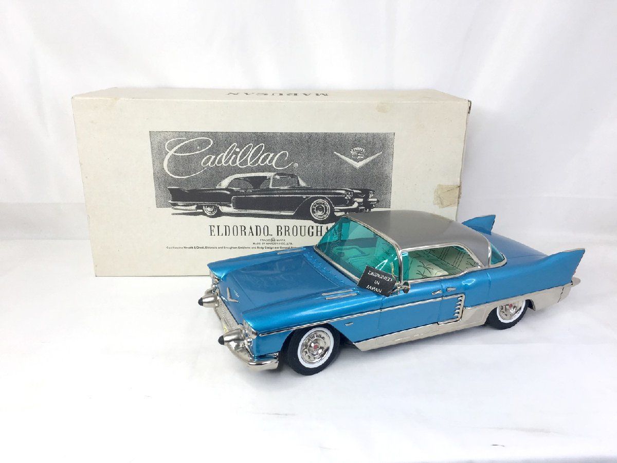 MARUSAN マルサン Cadillac ELDORADO BROUGHAM 1957＆1958 キャデラック エルドラド ブロアム 復刻版  ブリキカー 箱付き カラー：ブルー - メルカリ