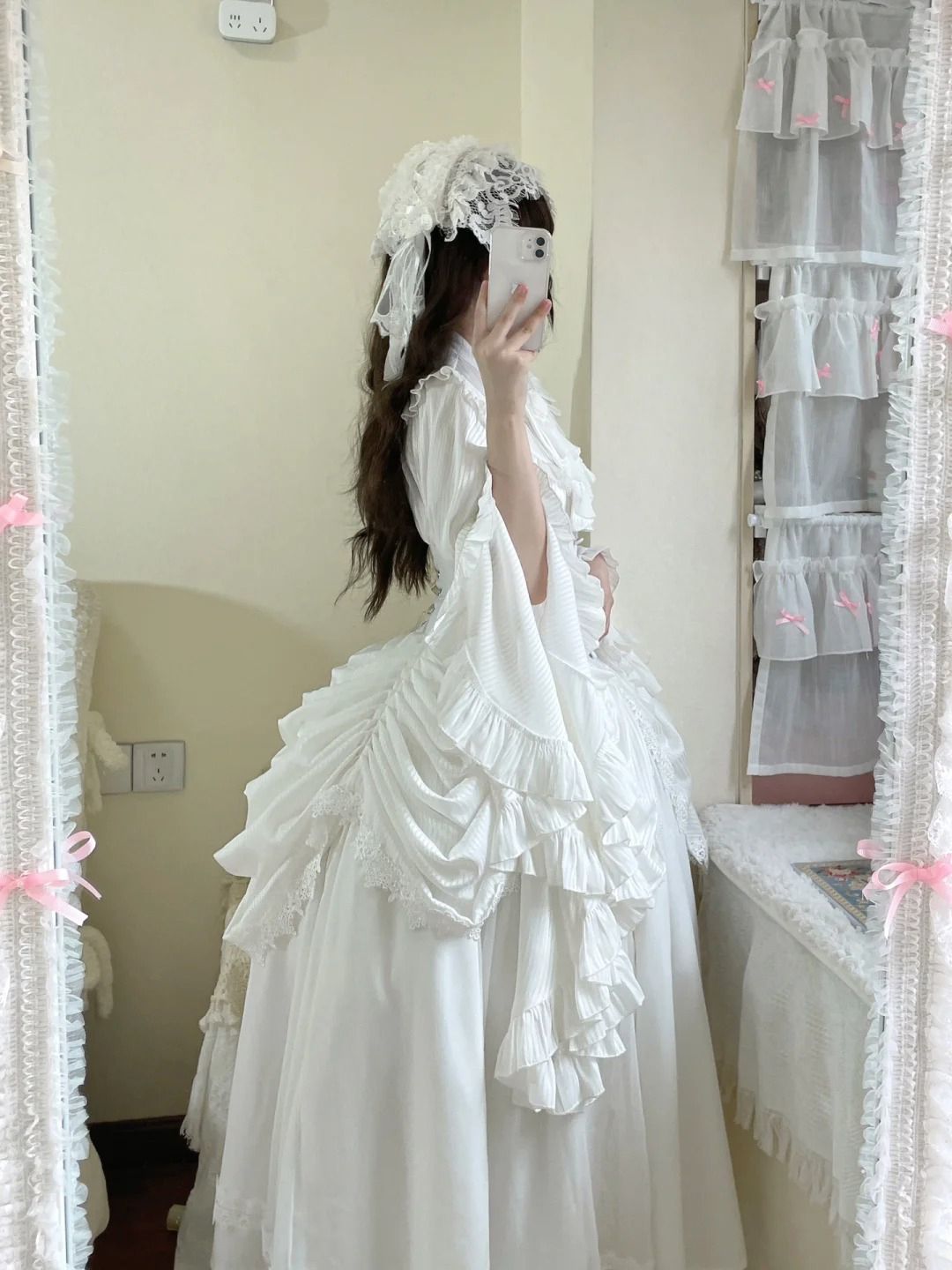 売り切れ次第終了。 万聖節 ゴシックロリータスタイル 修道女風 セットアップ ブラック＆ホワイト 姫袖 シャツ ロングスカート エレガント SK ワンピース コスプレ衣装 レディース 【新品本物】