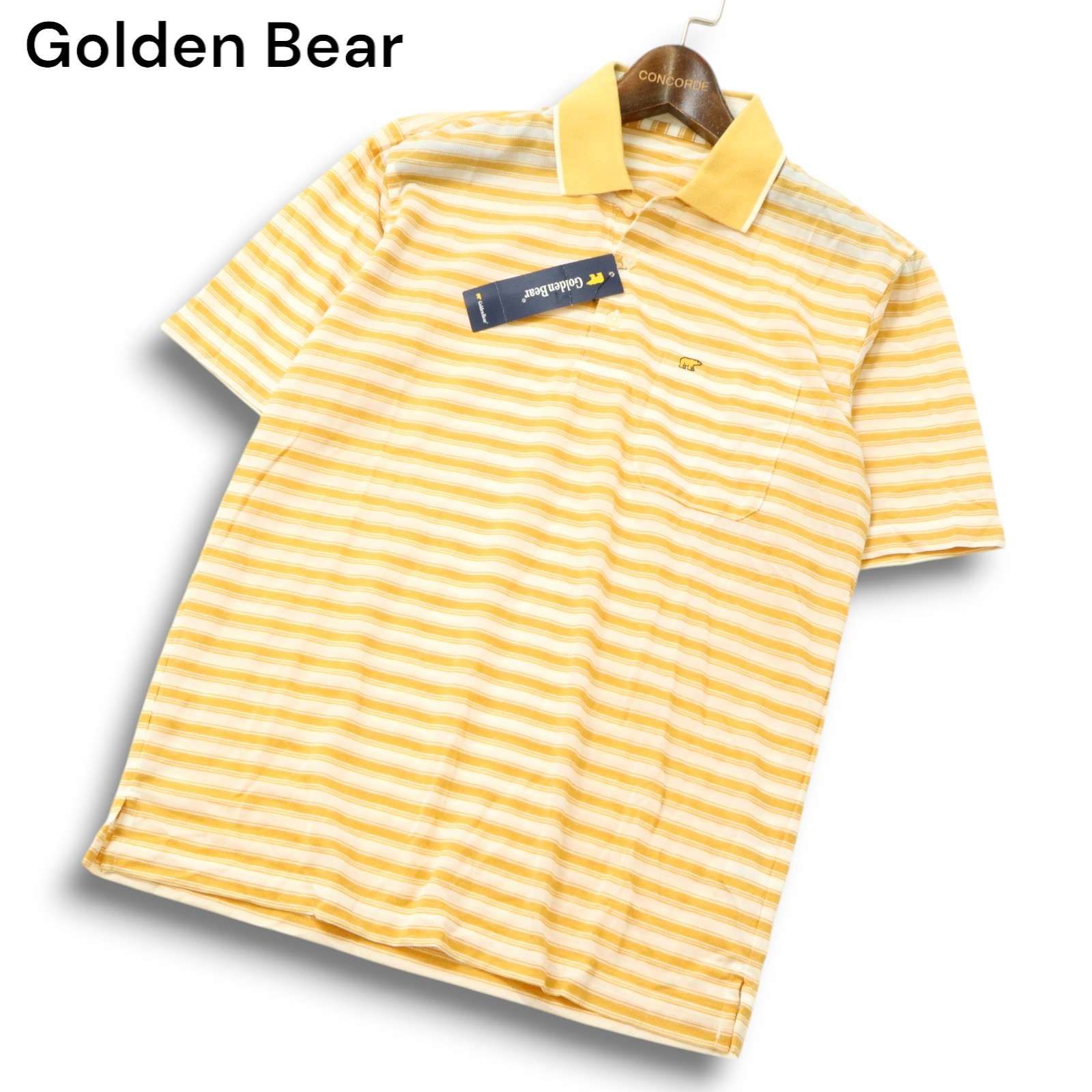 新品/ゴールデンベアー*Golden Bear　ボーダーポロシャツ　LLサイズ　日本製 50％OFF公式ボーダーポロシャツ&frasl;メンズ&frasl;セール