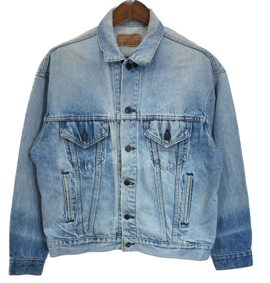 90年代 USA製 Levi's リーバイス 70507-0214 デニムジャケット ブルー (メンズ M相当) 中古 古着 R7178